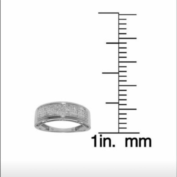 Men’s silver 1/3 ct total weight diamond ring - Picture 3 of 4